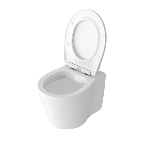 Унитаз подвесной Grossman Санфаянс GR-4459S белый с сиденьем микролифт безободковый каскадный смыв - фото 3